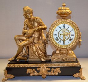 Antique Ansonia “Minstrel” Figure Clock