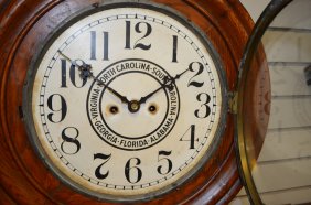 Antique Waterbury #20 w/ Advertising Clock
