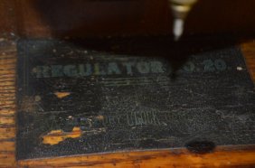 Antique Waterbury #20 w/ Advertising Clock