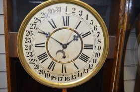 Antique Gilbert Calendar Store Regulator Clock