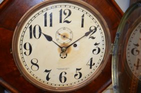 Antique New Haven Octagon Long Drop Clock