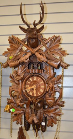 Antique Herbert Herr Animated Cuckoo Clock