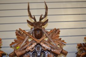 Antique Herbert Herr Animated Cuckoo Clock
