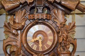 Antique Herbert Herr Animated Cuckoo Clock