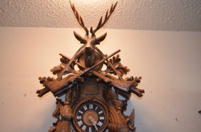 Antique Cuckoo & Quail Wall Clock