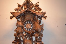 Antique Cuckoo & Quail Wall Clock
