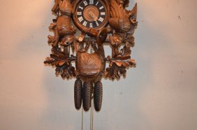 Antique Cuckoo & Quail Wall Clock