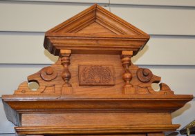 Antique Fancy German Open Well Swinger Clock