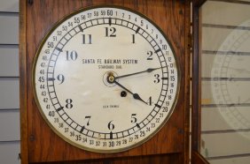 Antique ST Railroad Time Store Regulator Clock