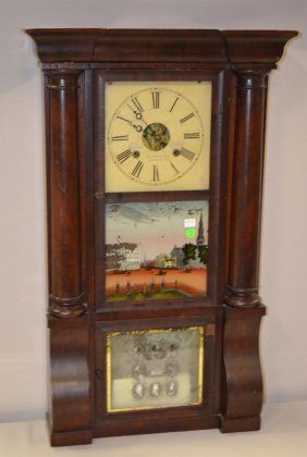 Antique Weight Driven Triple Decker Shelf Clock
