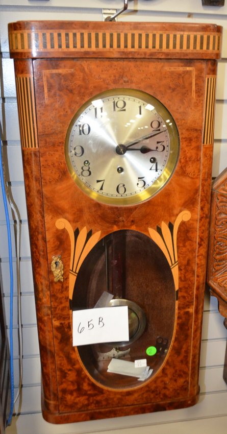 Antique Inlaid Box Clock w/ Westminster Chime