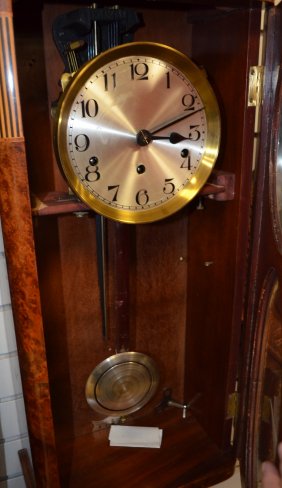 Antique Inlaid Box Clock w/ Westminster Chime