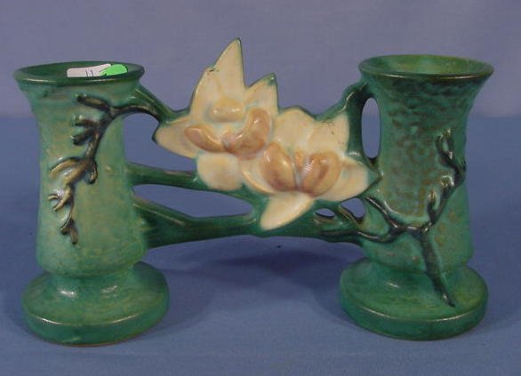 Roseville Pottery Magnolia Double Planter 186-4 - 2