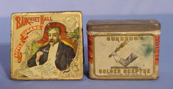 4 Tin Litho Tobacco Tins: Webster, Hall & Others - 3