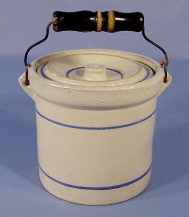 Stoneware Butter Crock with Lid & Bail Handle - 2