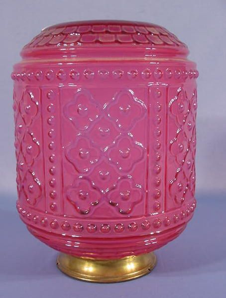 Victorian Cranberry Glass Hall Shade