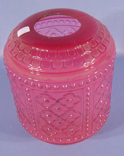 Victorian Cranberry Glass Hall Shade - 2