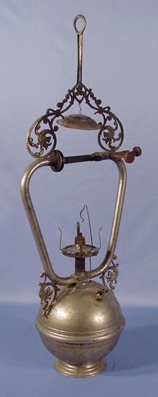 Ealry Gas Light With Griffin / Gargoyle Frame