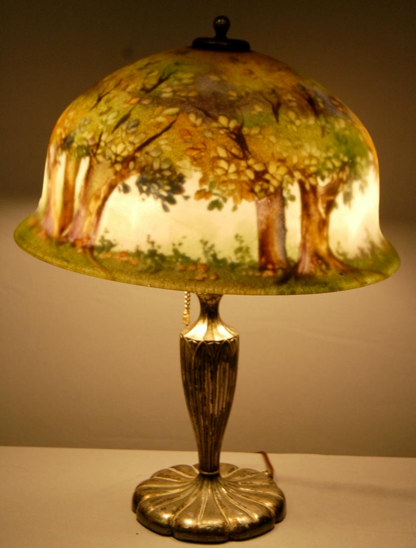 Signed Pairpoint Reverse Painted Table Lamp (1 of 9)