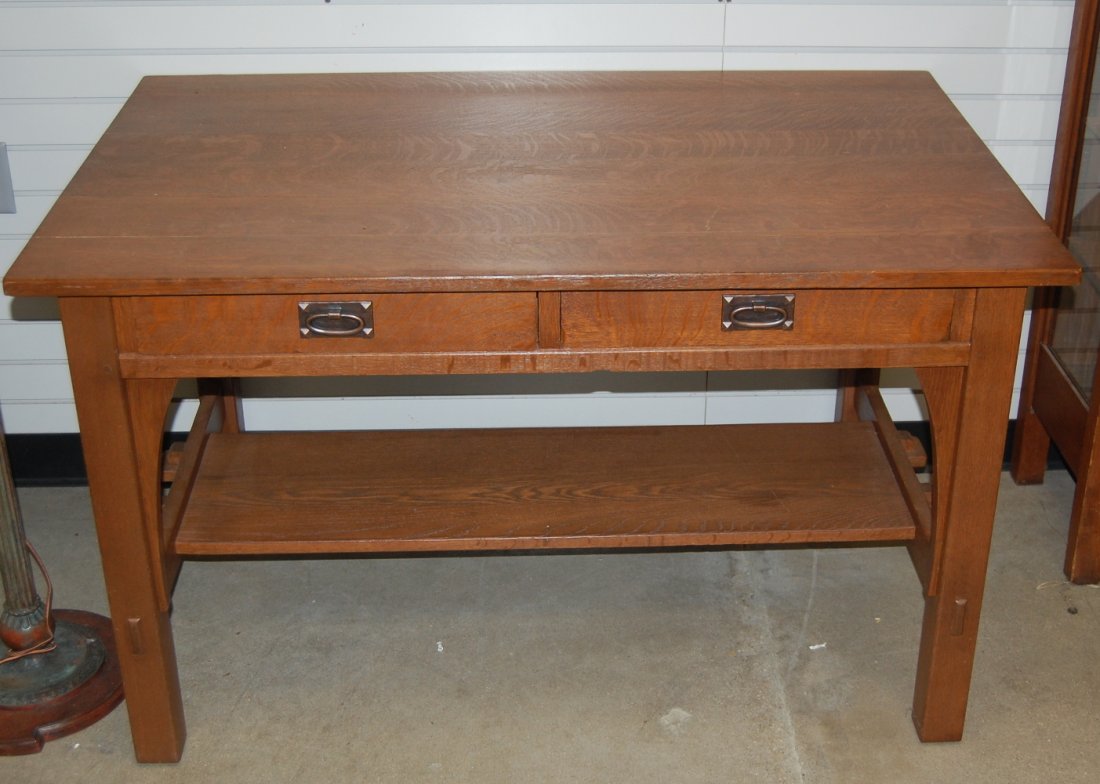 Gustav Stickley Oak Library Table Dec 15, 2019 Tom Harris Auctions