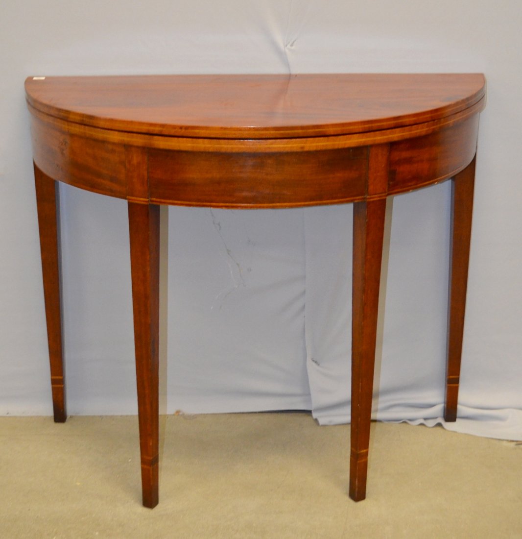 Antique Flame Mahogany Game Table (1 of 6)