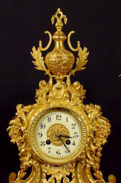 Ornate 3pc French Clock Set - 2