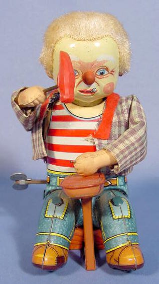 Mechanical Little Shoemaker Wind Up Toy w/ Box - 2