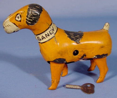 Tin Key Wind up Toy, Orphan Annies Dog Sandy