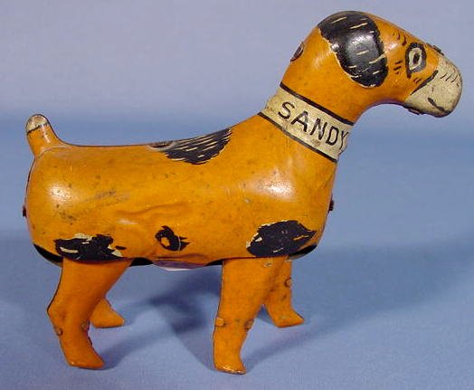 Tin Key Wind up Toy, Orphan Annies Dog Sandy - 3