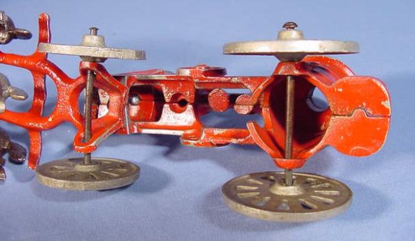 Horse Drawn Toy Fire Wagon w/Driver - 6