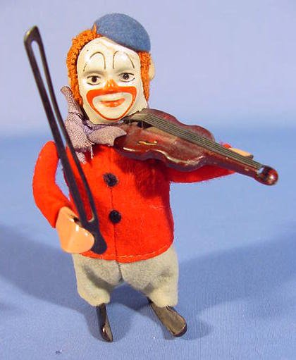 Schuco Key Wind Violin Playing Toy Clown - 2