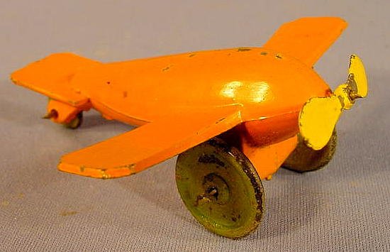 Three Small Cast Iron Toy Airplanes, Kilgore - 2
