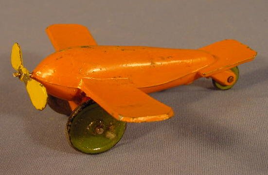Three Small Cast Iron Toy Airplanes, Kilgore - 3