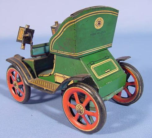 Japanese Tin Lever Action Car w/Open Top - 3