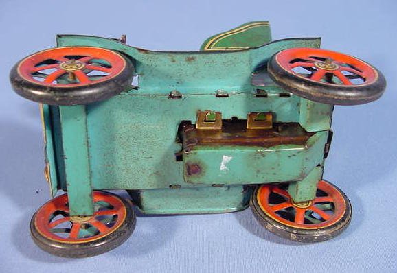 Japanese Tin Lever Action Car w/Open Top - 4