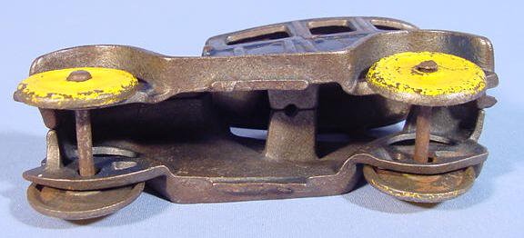 Old Cast Iron Sedan Toy w/Iron Wheels, U.S.A. - 4