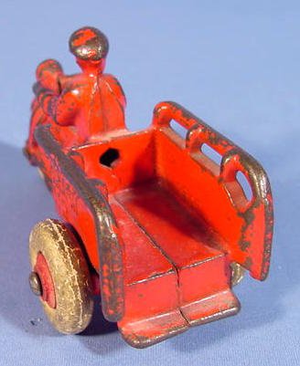 Cast Iron Toy Crash Car w/Policeman Driver - 3