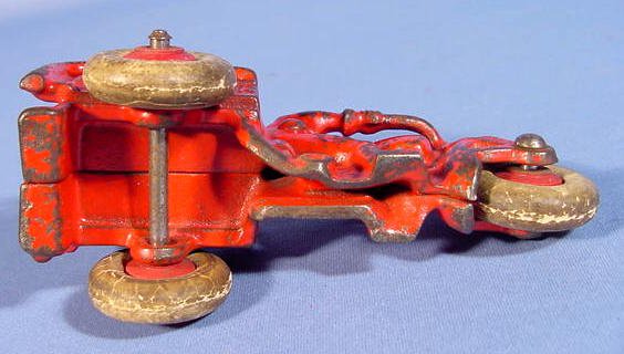 Cast Iron Toy Crash Car w/Policeman Driver - 4