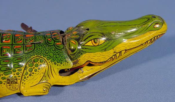 J. Chein Tin Windup Alligator Toy, 15" - 3