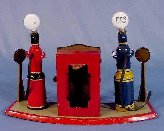 Marx Tin Litho Toy Gas Pumping Station - 5