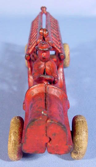 Cast Iron Toy Ladder Fire Truck - 3