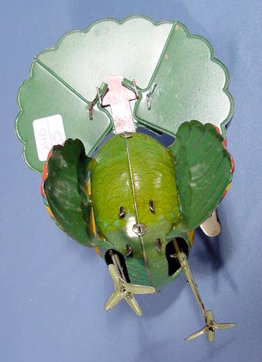Colorful Tin Windup Toy Turkey - 4