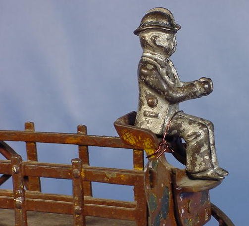 Cast Iron Horse Drawn Toy Delivery Wagon - 2