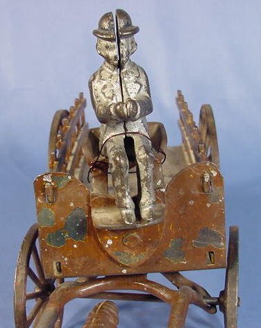 Cast Iron Horse Drawn Toy Delivery Wagon - 4