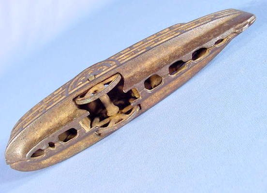 Cast Iron Steamboat Paddle Wheel Penny Bank - 4