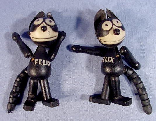 2 Felix the Cat Toy Comic Characters by Sullivan