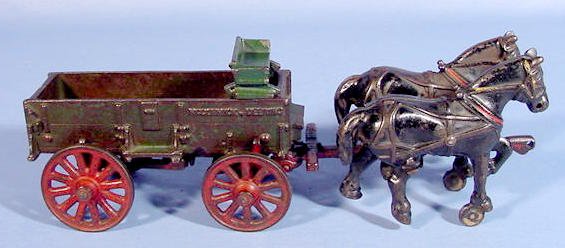 Arcade Iron McCormick Deering Horse Drawn Wagon