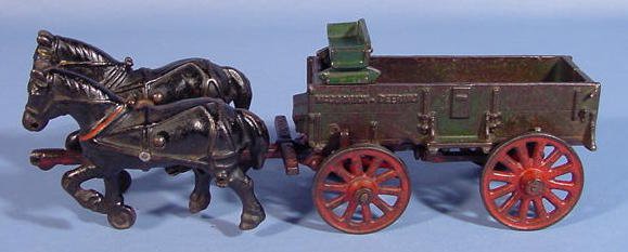 Arcade Iron McCormick Deering Horse Drawn Wagon - 5