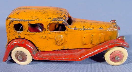 2 Old Cast Iron Sedan Cars Made in 2 Parts - 2