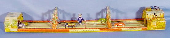 Unique Art Tin Windup Lincoln Tunnel Toy